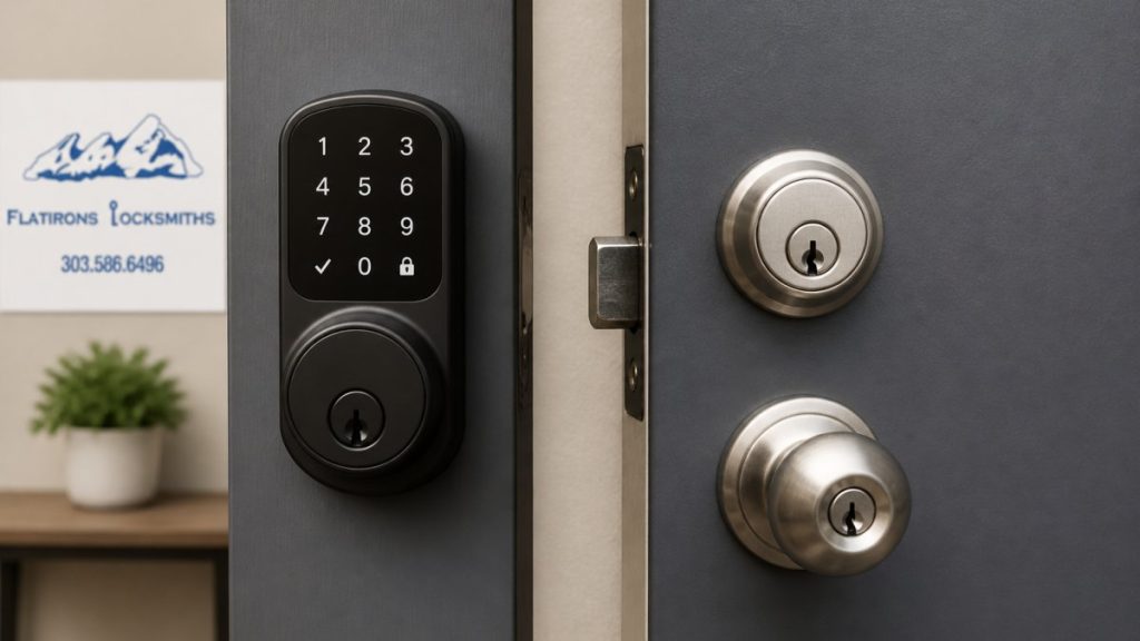 smart-lock-vs-traditional-deadbolt-security-comparison-1790602495-1 | Flatirons Locksmiths